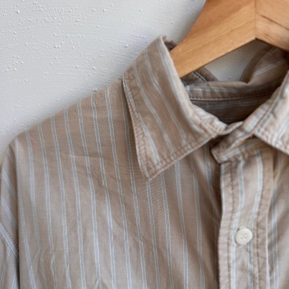 Roam Studio Leon Button Down – Tonal Stripe – Size M
